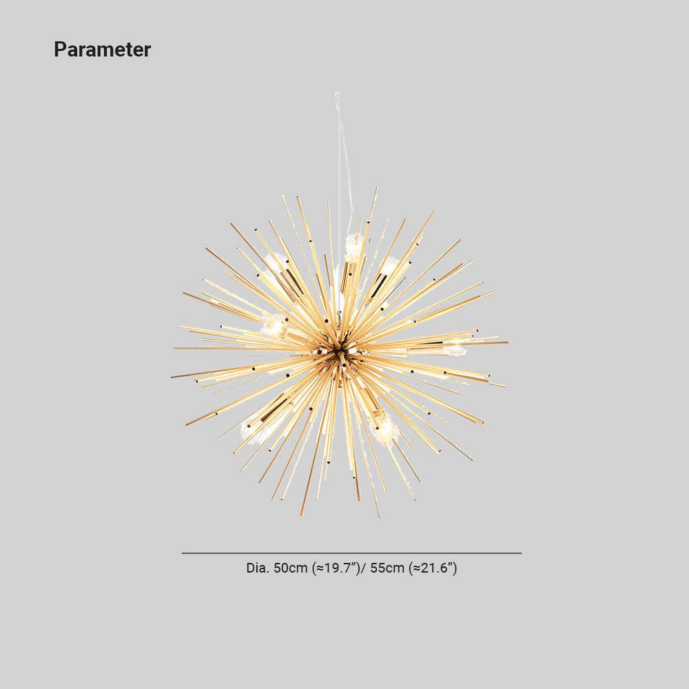 Lowry Modern Art Deco Sputnik Pendant Light Metal