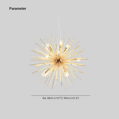 Lowry Modern Art Deco Sputnik Pendant Light Metal