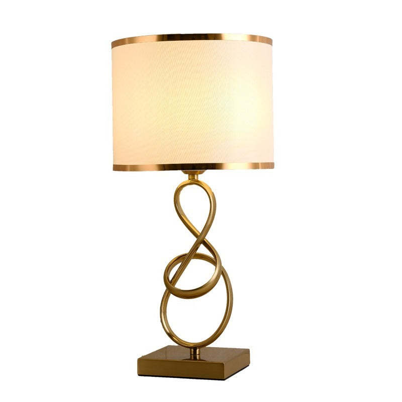 Sano Luxury Cylindrical Metal Fabric Floor Lamp