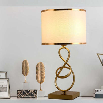 Sano Luxury Cylindrical Metal Fabric Floor Lamp