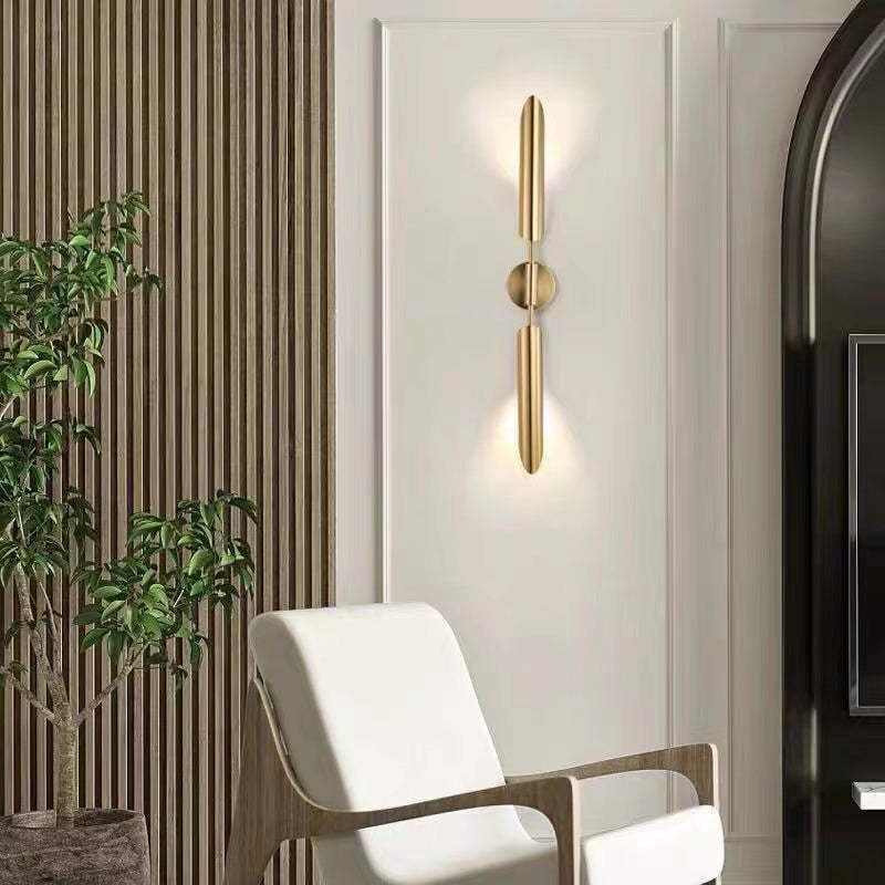 Meza  Luxury  Double-head Golden Scabbard Wall Lamp