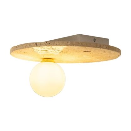 Cairns Modern Globe Metal Glass Flush Mount Ceiling Light