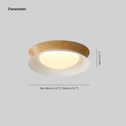 Muto Modern Round Metal Acrylic Ceiling Light Bedroom
