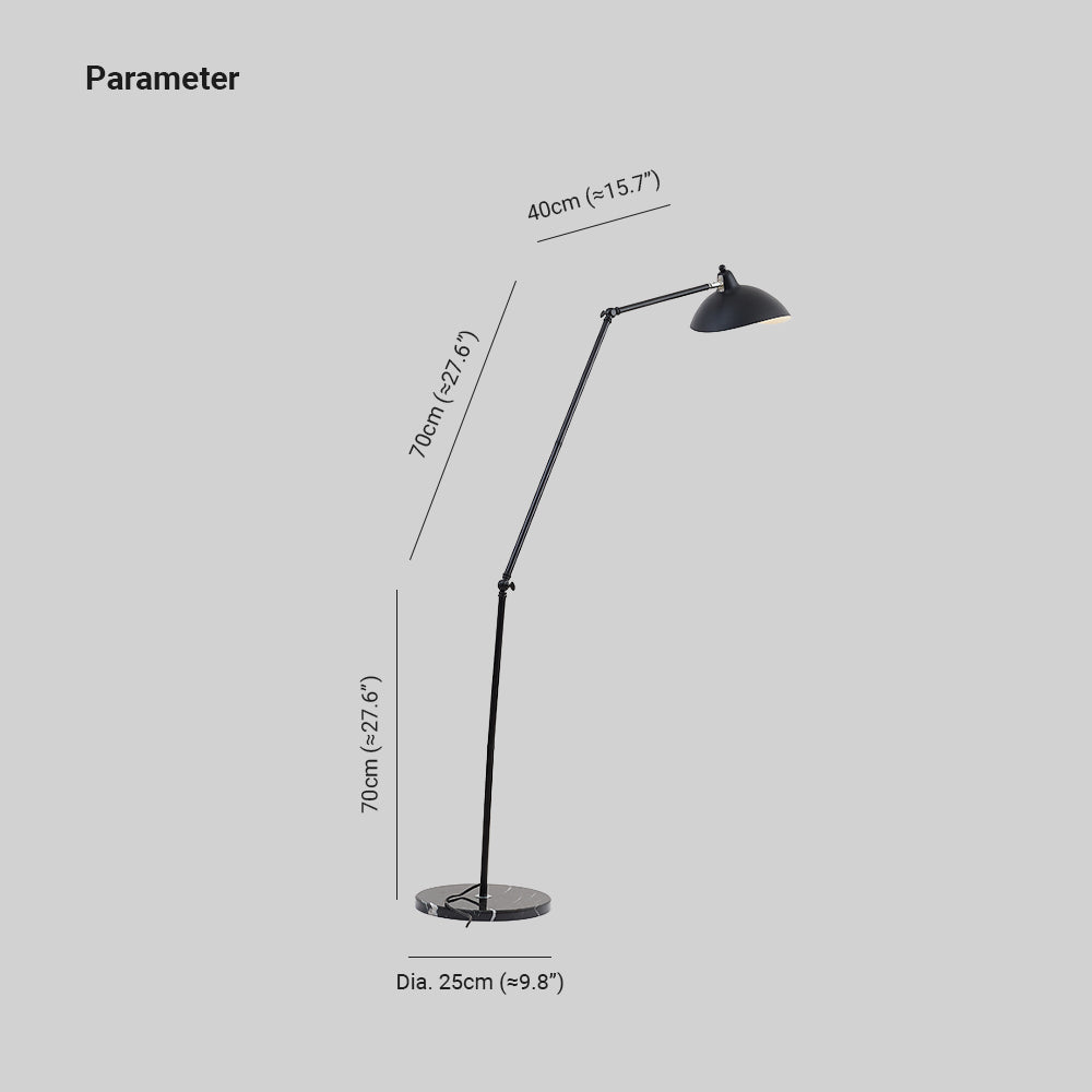 Salgado Nordic Modern Minimalist Black Floor Lamp Bedroom