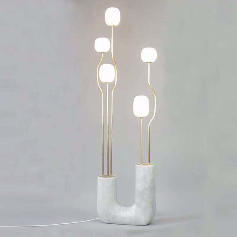 Russo Artistic Ball Glass Metal Floor Lamp