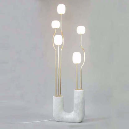 Russo Artistic Ball Glass Metal Floor Lamp