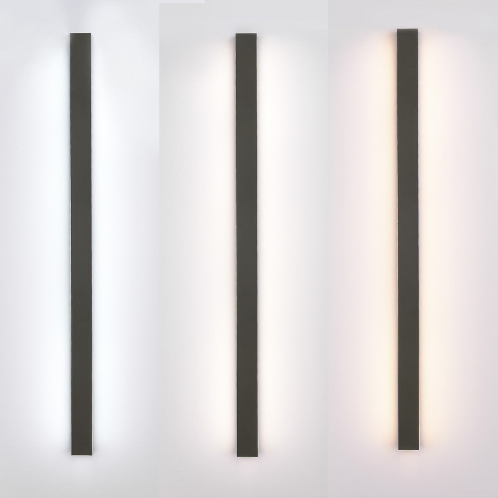 Edge Sleek Minimalist Rimless Linear Metal Outdoor Wall Light