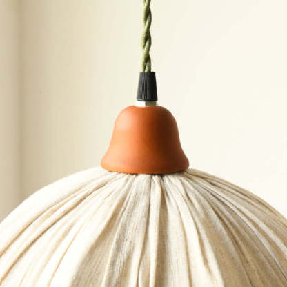 Nordic Vintage Pendant Light Beige, Fabric