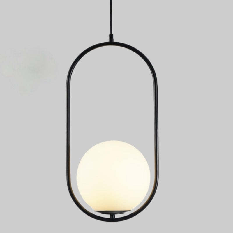 Valentina Modern Globe Metal/Glass Pendant Light, 3 Style