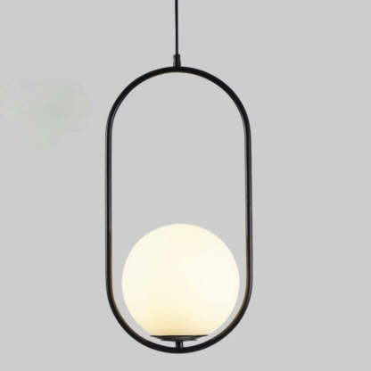 Valentina Modern Globe Metal/Glass Pendant Light, 3 Style