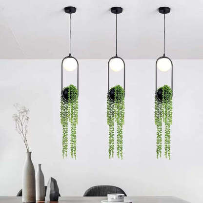 Modern plant pendant light for living room