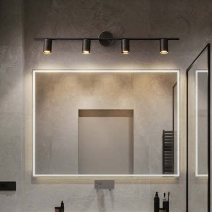 Freja Modern Cylinder Metal Wall Mounted Lamp, Black/Brass