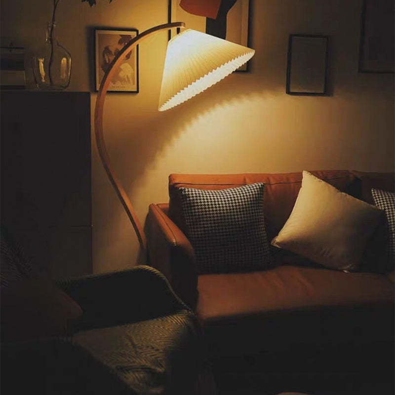 Ozawa Unique LED Floor Lamp, Wood/Metal, Living Room