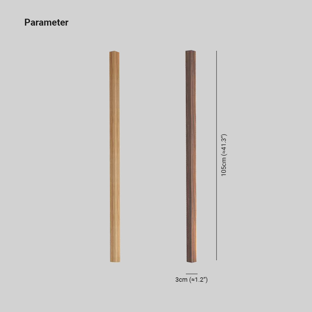Ozawa Minimalist Linear Nature Wooden  Floor Lamp