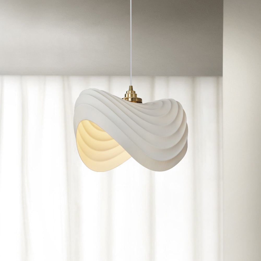 Renée Wabi-Sabi Minimalisme Ripple Pendant Light, Resin&Metal