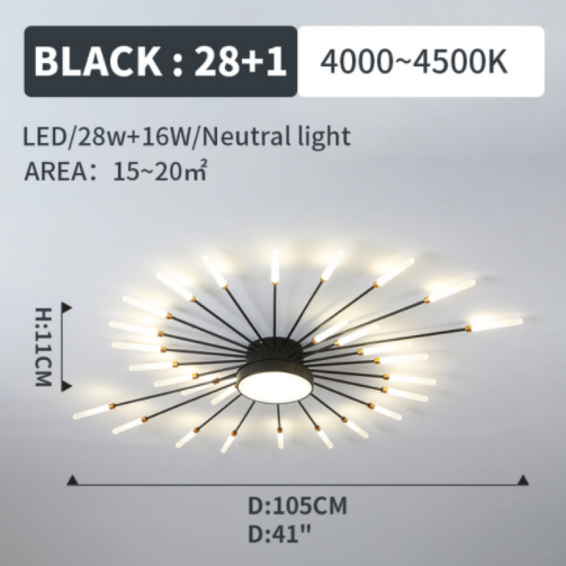 Lowry Modern Home Decoration Fireworks LED Ceiling Light