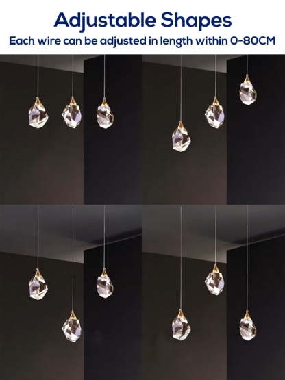 Kristy Moonshadow Crystal Pendant Light Bedroom Dining Room