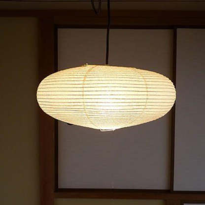 Ritta Wabi-Sabi Retro Globe Metal Paper LED Pendant Light Dining Room