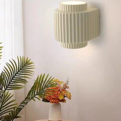 Vintage Cylindrique Resin Flush Mount Wall Lamp Bedroom Living Room