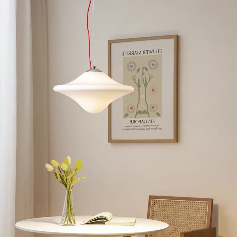 Hailie Modern UFO Metal Glass LED Pendant Light Study Bedroom