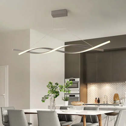 Louise Modern Minimalist Nordic Cross-Curved Metal Pendant Light