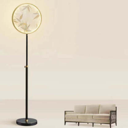Jade Zen Artistic Circle Floor Lamp Metal Glass