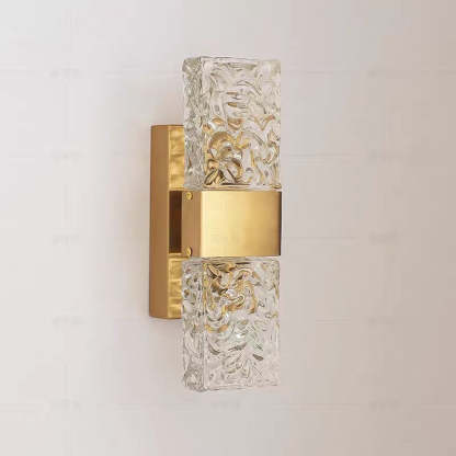 Kajetan Modern Rectangular Metal Wall Lamp, Gold