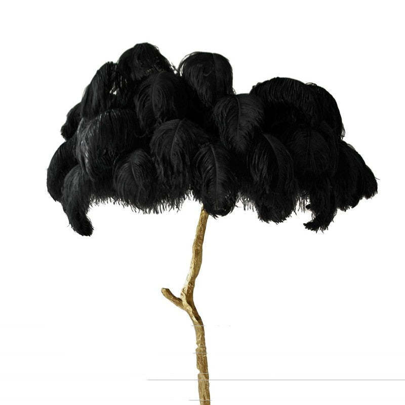 O'Moore Nordic Luxury Unique Ostrich Feather Floor Lamp/Table Lamp