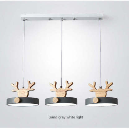 Morandi Deer Pendant Light - 3 Head Chandelier