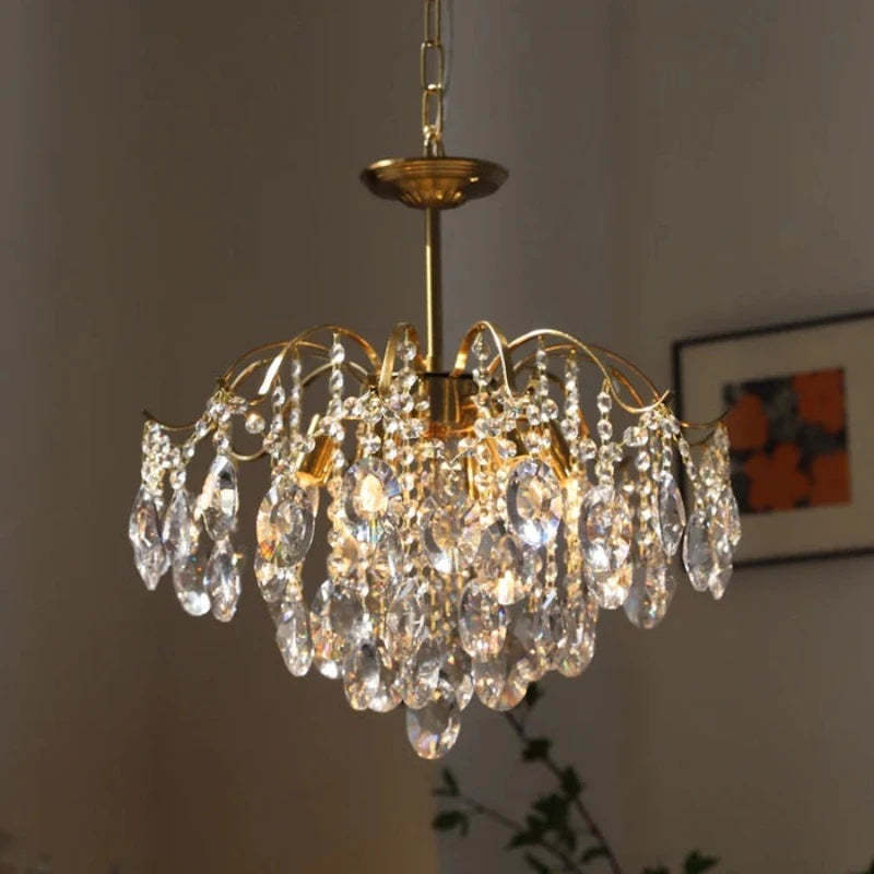 Marilyn Retro Crystal Chandelier Glass Metal Living Room