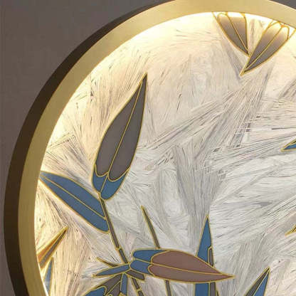 Jade Zen Artistic Circle Floor Lamp Metal Glass