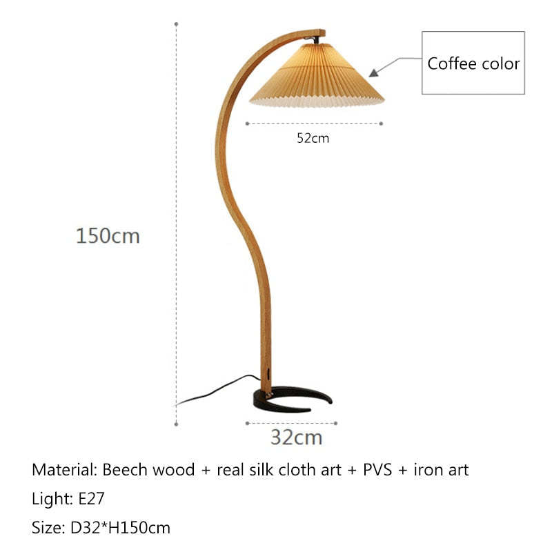 Ozawa Unique LED Floor Lamp, Wood/Metal, Living Room