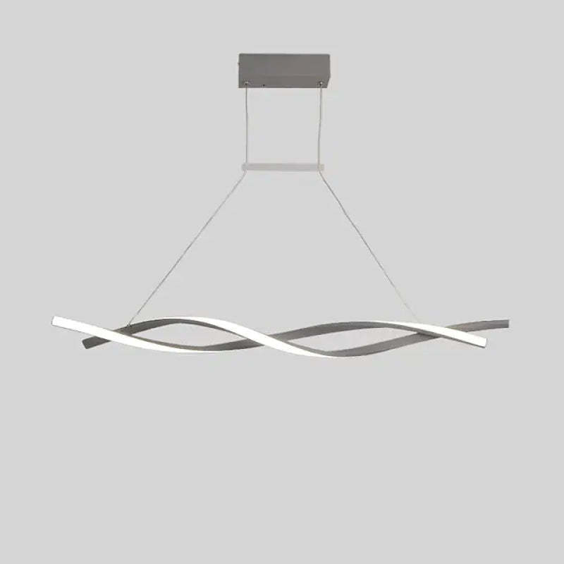 Louise Modern Minimalist Nordic Cross-Curved Metal Pendant Light