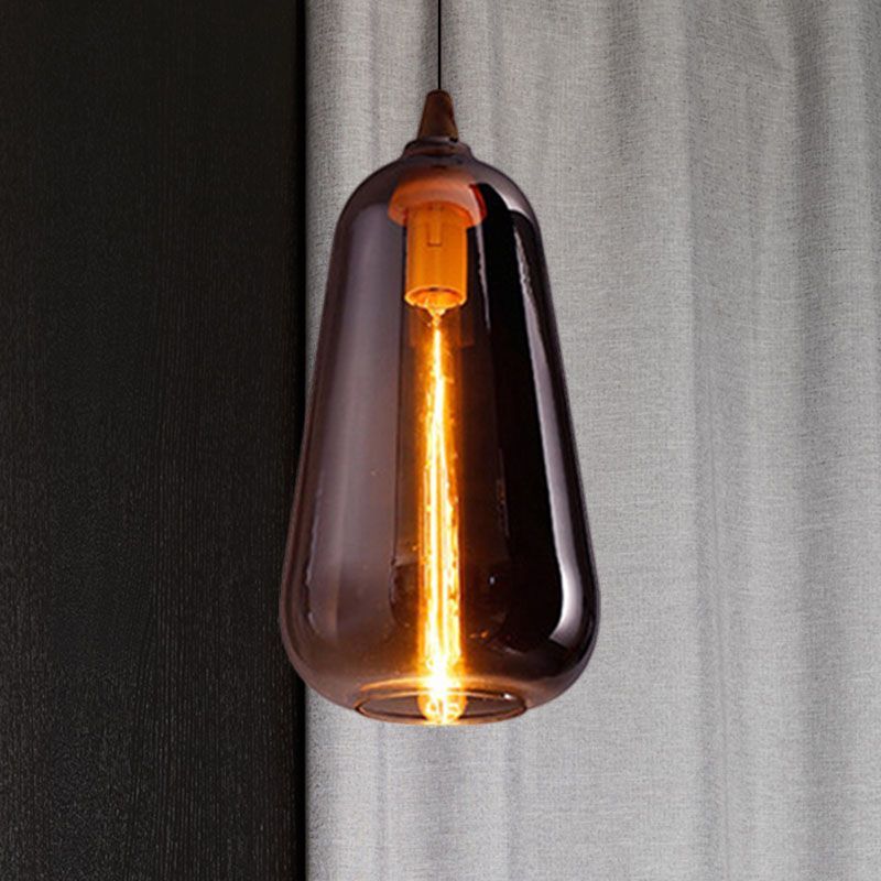 Hailie Modern Art Amber Glass Pendant Light