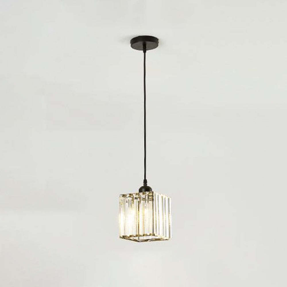 Herbert Modern Cluster Cylinder Glass Pendant Light, Black/Gold