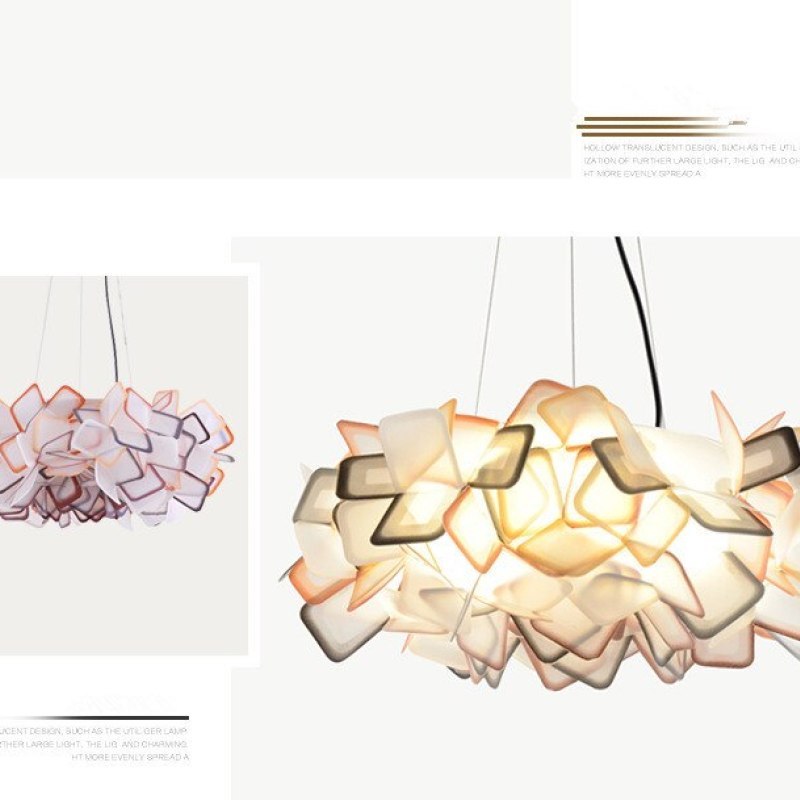Bella Modern Multicolor Decorative Flower Acrylic Pendant Light