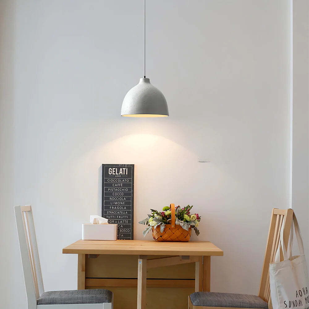 Byers Industrial LED Pendant Light Resin Bowl Bedroom