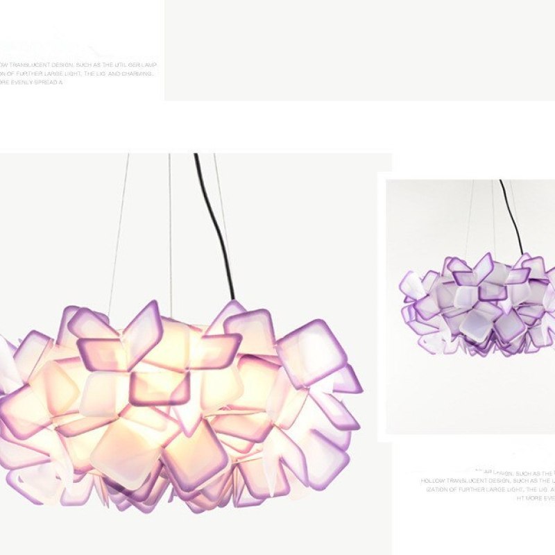 Bella Modern Multicolor Decorative Flower Acrylic Pendant Light