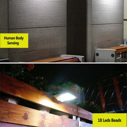 Orr Solar Outdoor Wall Lamp Motion Sensor 18 LED For Garden