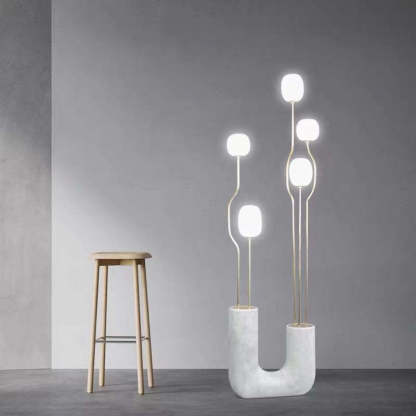 Russo Artistic Ball Glass Metal Floor Lamp