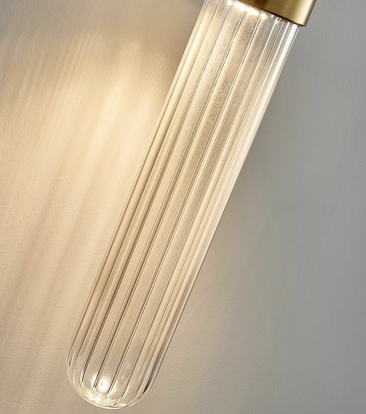 Meza Modern Long Pole Glass Luxury Wall Light Shades Hallway Bedroom Living Room