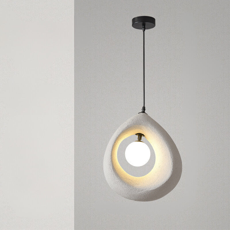 Modern Byers PVC Pendant Light, Egg-Shaped Design