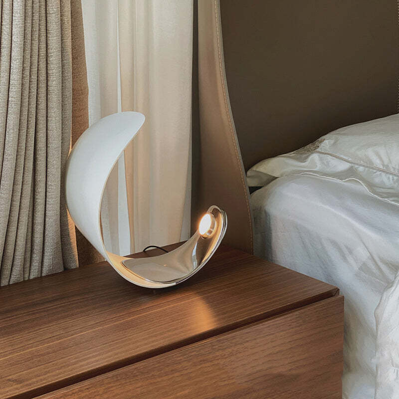 Elif Design Moon Lamp on wood nightstand