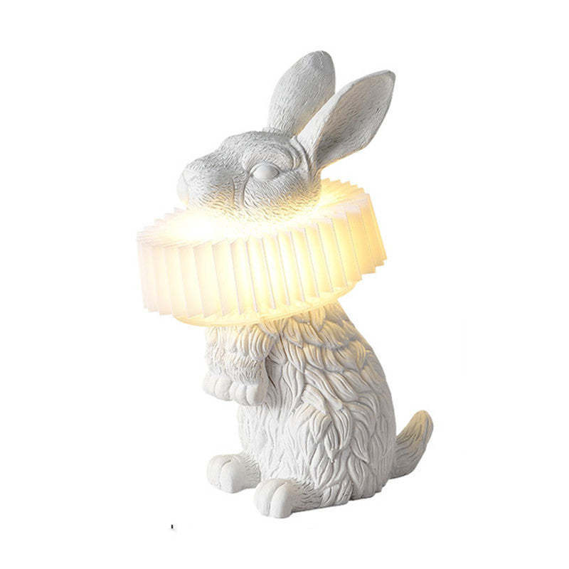 Creative Rabbit Resin Table Lamp, White, Kids | Las Sola