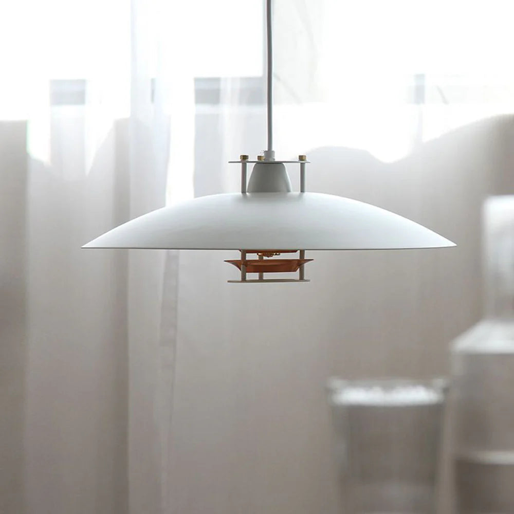 White minimalist pendant light fixture
