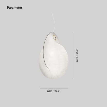 Renée Pendant Light, Fabric, 19.6"