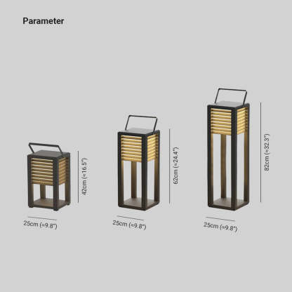 Orr Vintage Cuboid Metal Outdoor Floor Lamp, Black