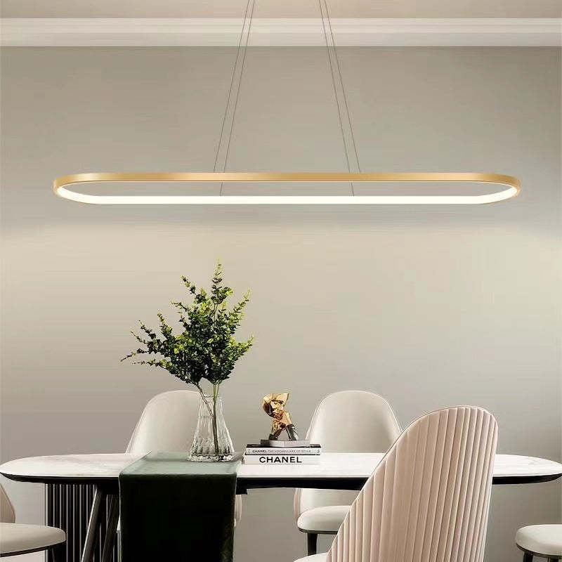 Edge Minimalist Oval Interior Hanging Pendant Light
