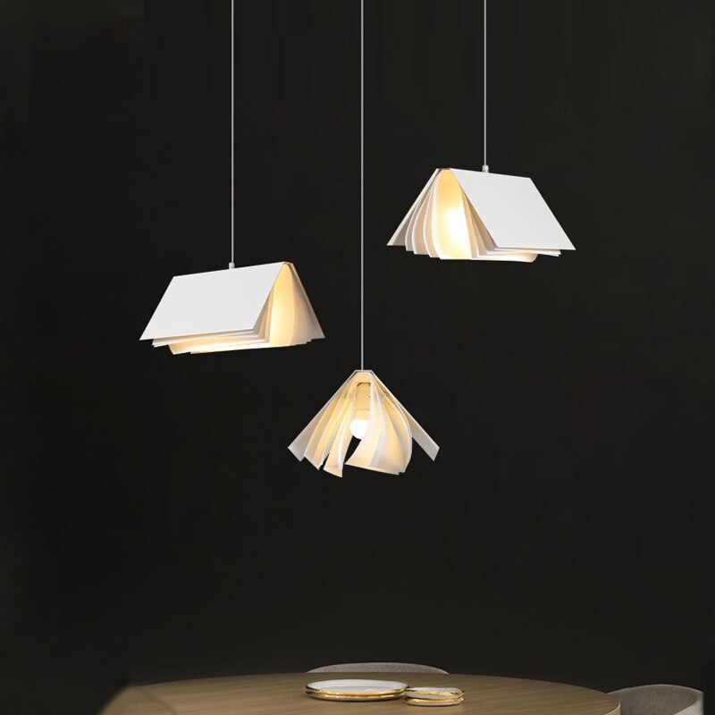 Sienna Artistic Book Shape Fabric Pendant Light