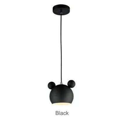 Black cartoon pendant light for kids room. Las Sola lighting.